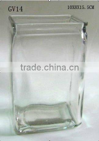 mini square glass flower vase