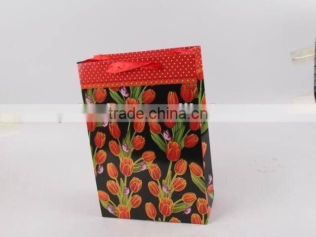 Flower Design Foldable Gift Bag / Shopping Paper Bag
