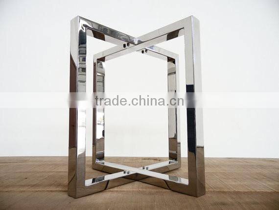 Modern Chrome base dining table feet for wood furniture design