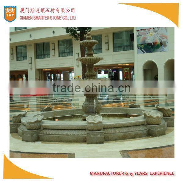 Black big stone water fountain for outdoor