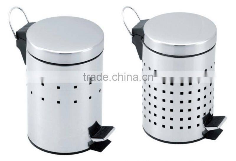 High quality metal pedal trash bin