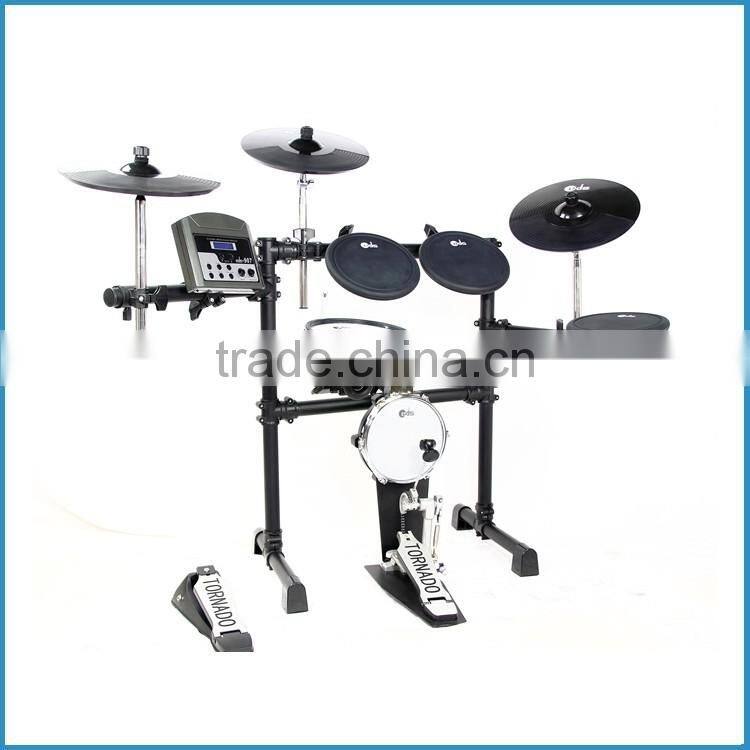 Silicone electric drum set, digital drum3-layer mesh drum head, electronic drum kit