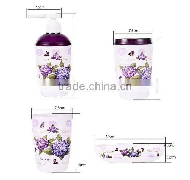 bathroom four set series/plastic toothbrush holders sets /Bath bottles toothbrush cup soap box