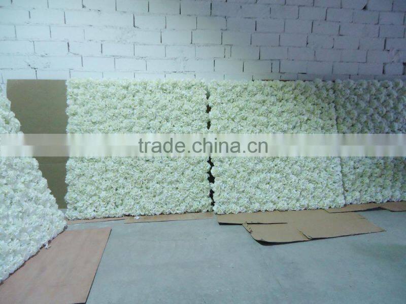 GNW 20ft stage decoration backdrop design for weddings with silk rose,hydrangea and orchid flower wall