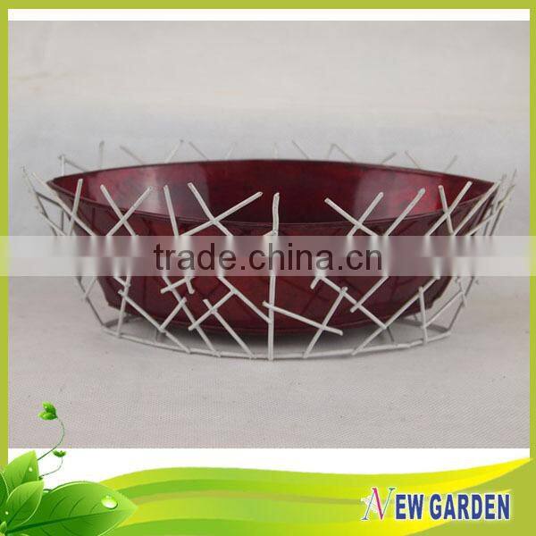 European Modern Rural Style Handmade Decorative Standing Metal Wire Vases