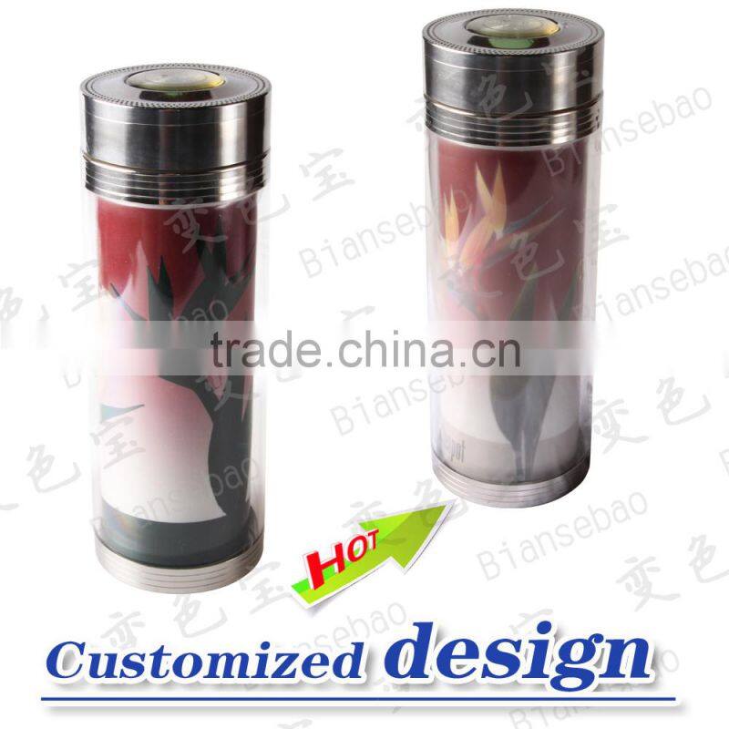 Stainless Steel Thermal Tumbler Color Changing Nice Painting