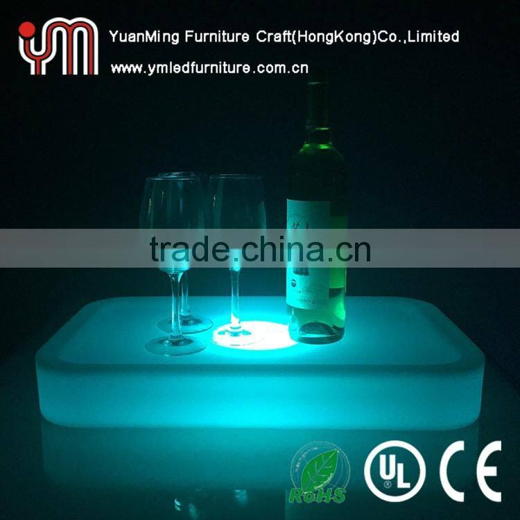 Square Illuminated Led Serve Tray Plate