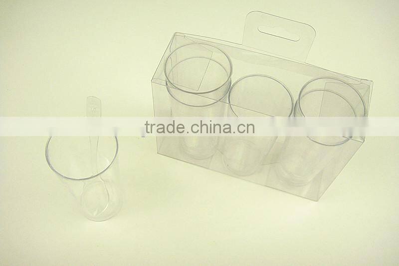 Plastic transparent round cup/dish