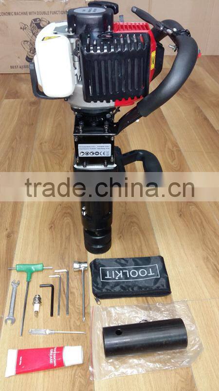50mm 70mm Portable Petrol Powered Fence Vibrating Post Driver Hammer Mini Gasoline Excavator Pile Machine