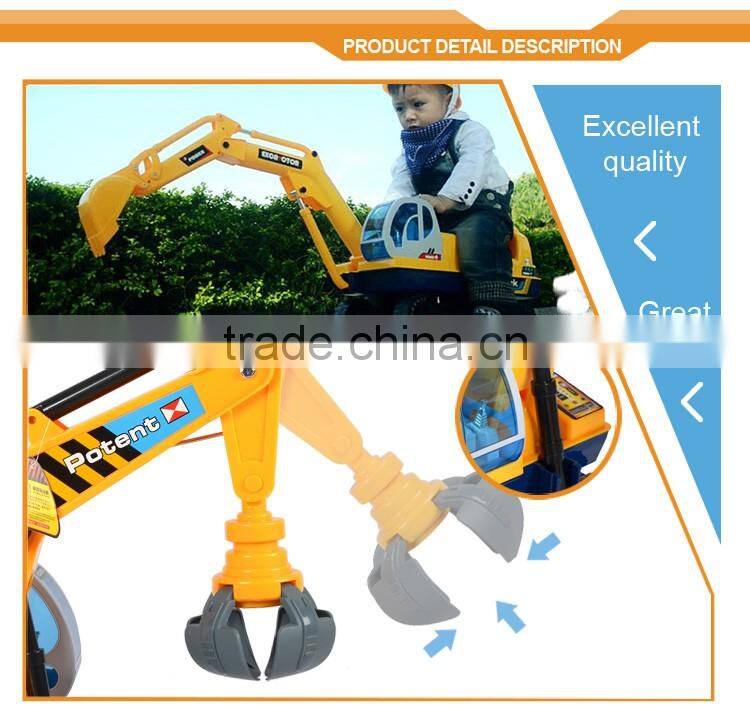 Excavator Digger Pulling Cart Mall Kids Ride on Toys