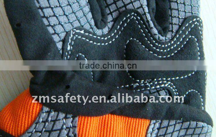 Silicone Coated Palm Shock-proof Mechanic Glove ZJB11