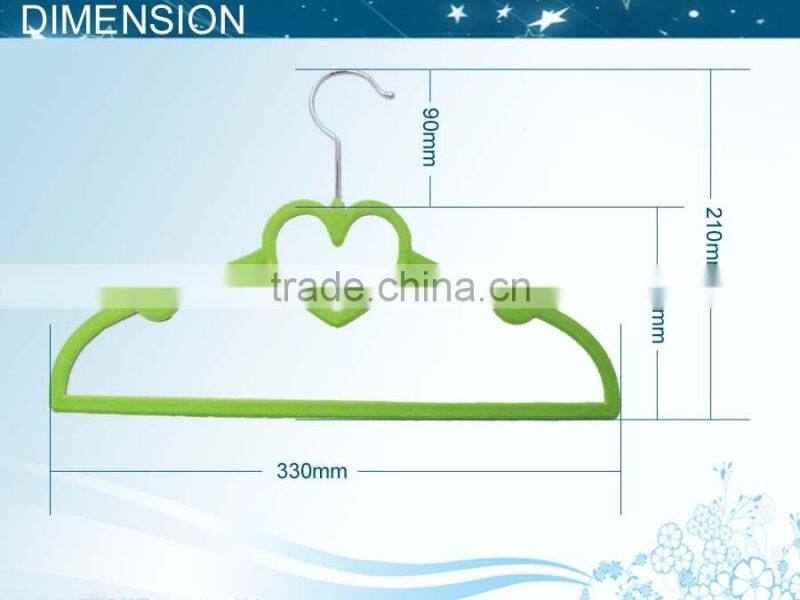 Heart type none slip thick plastic hangers