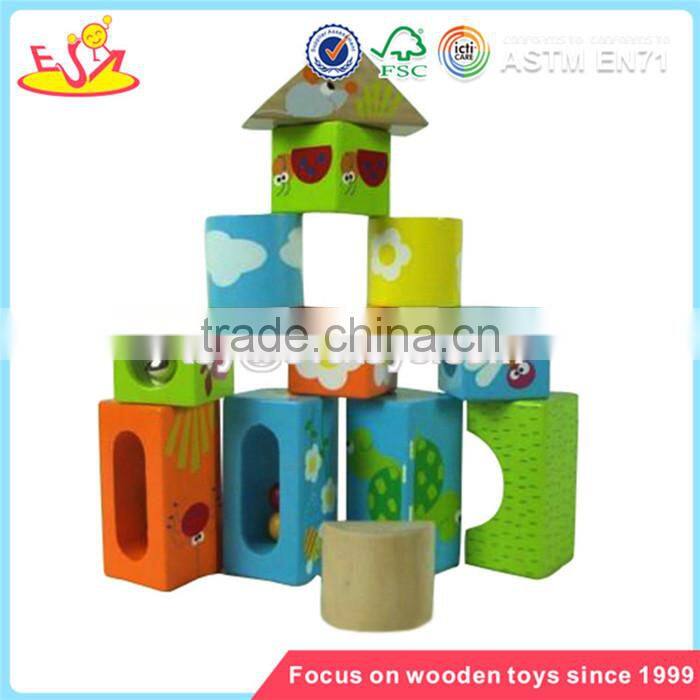 Wholesale baby wooden building blocks toy teaching aid wooden building blocks toy W13A027