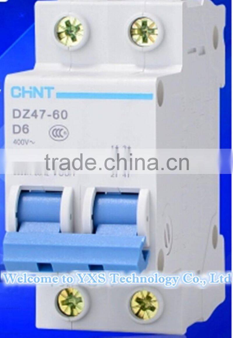 CHNT minitype disconnector DZ47-60 2P D type 1A 2A 3A 4A 5A 6A 10A 15A 16A