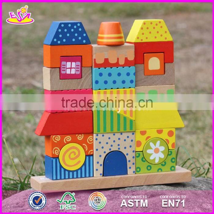 2017 New products educational toys children wooden stacking blocks W13D140
