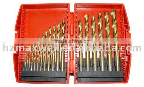 19pcs HSS Titanium Drill Set