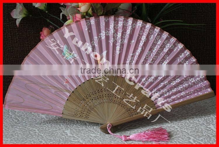 Handmade Chinese fabric folding fan