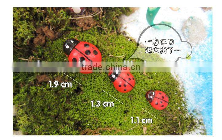 Mini CUTE fashional Resin decoration, Mini coccinella septempunctata Beatles Micro landscape furnishing articles