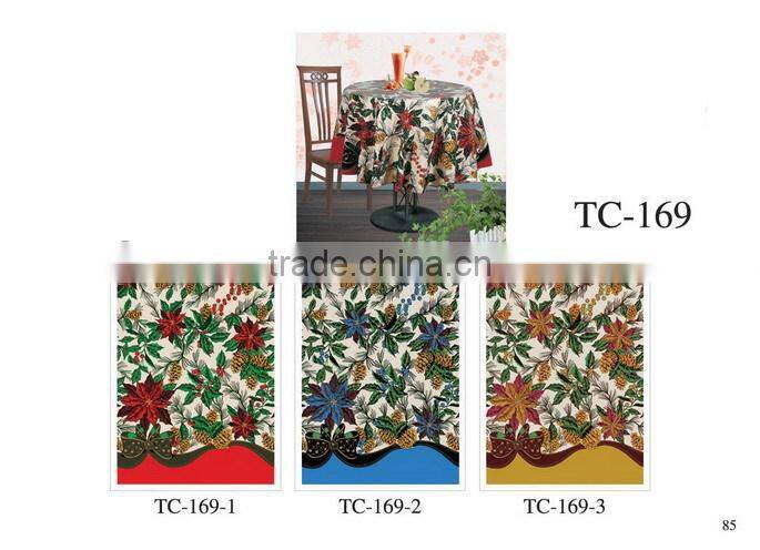 2014 NEW Designed Fashion Printed PVC table cover cloth with falannel back , Direct factory/Manufactory supply/industrial