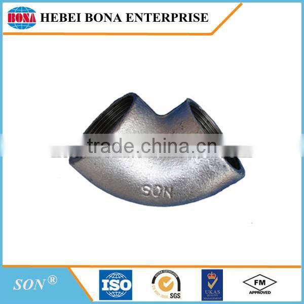 Hot Dipped Galvanzed Plain End Malleable Iron Pipe Fittings