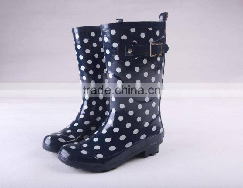 beautiful woman rubber rain boots