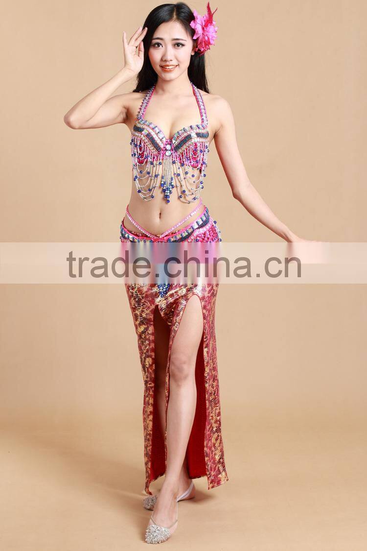 High quality belly dance long skirt ruffle gypsy style belly dance wear skirt