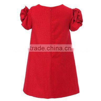 Fashion Flower Girls Dress with Flower Sleeve, Kids Ball Gown Dress