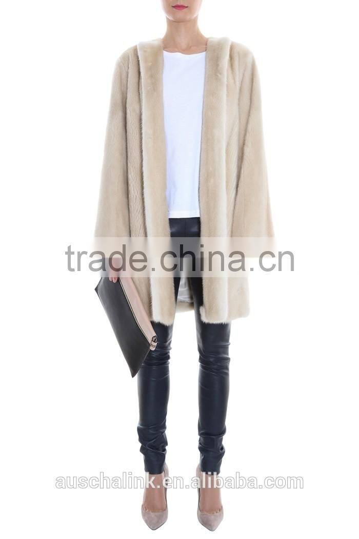 2016 winter women keep warm noble natural mink fur coat