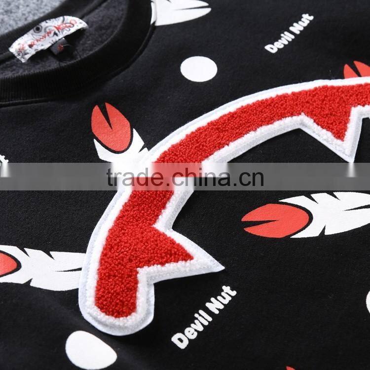 2016 all over printing long sleeve o-neck collar ment shirt