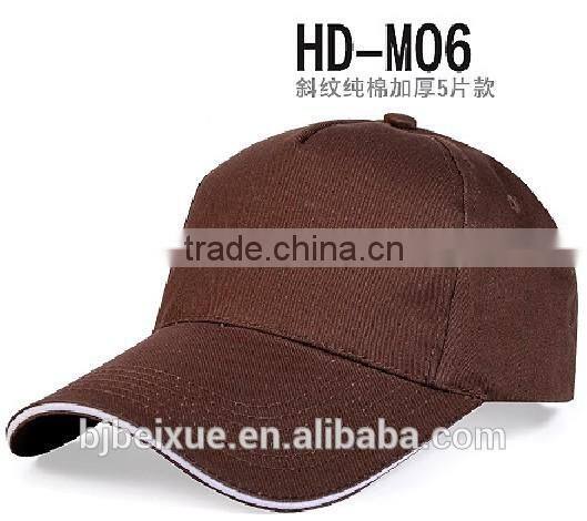 polyester Cotton 5 Panel Or 6 Panel in-stock plain black kaki cap