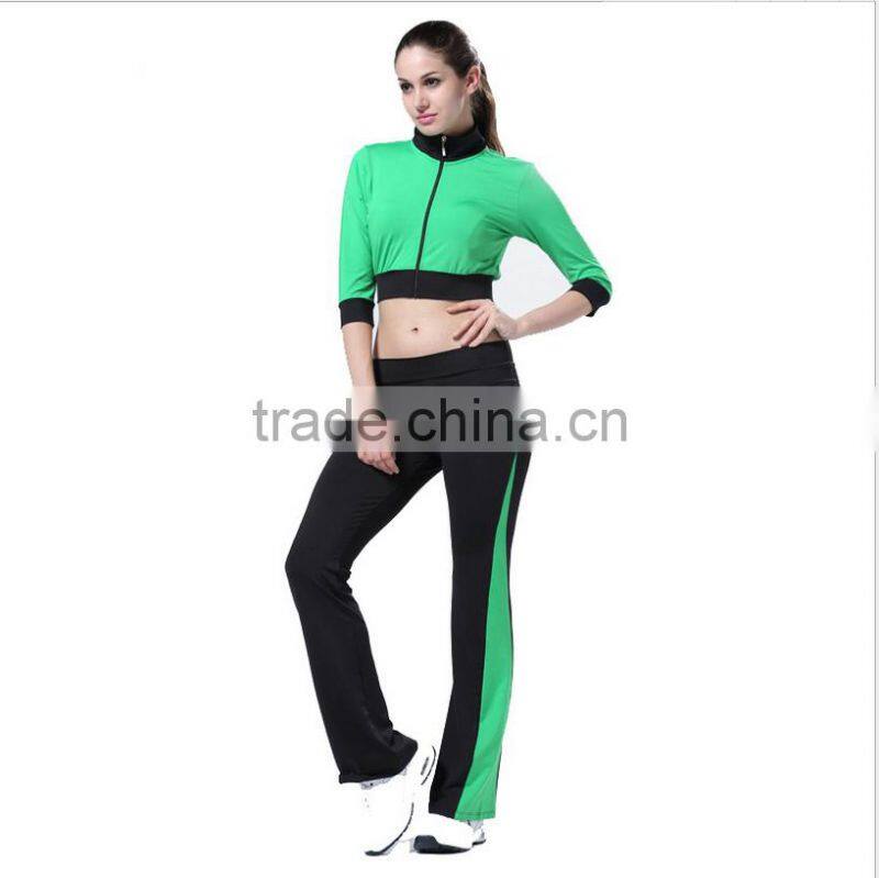 Fashion new style sportswear gym aerobics clothing set for lady