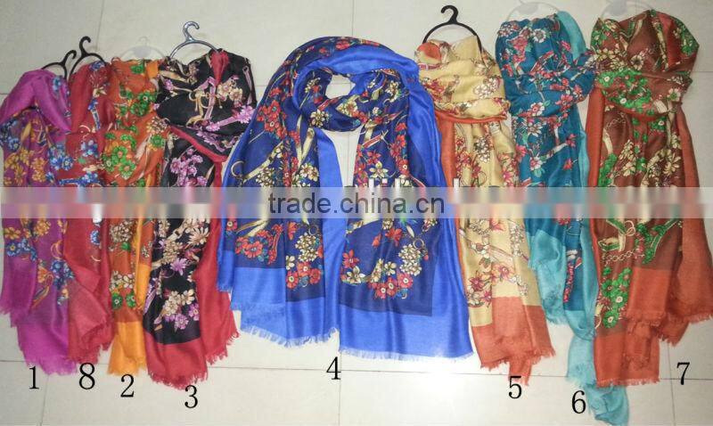 Fashion printing flower stylish shawl