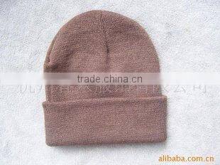 plain export double layer pure color cheap winter warm hats factory