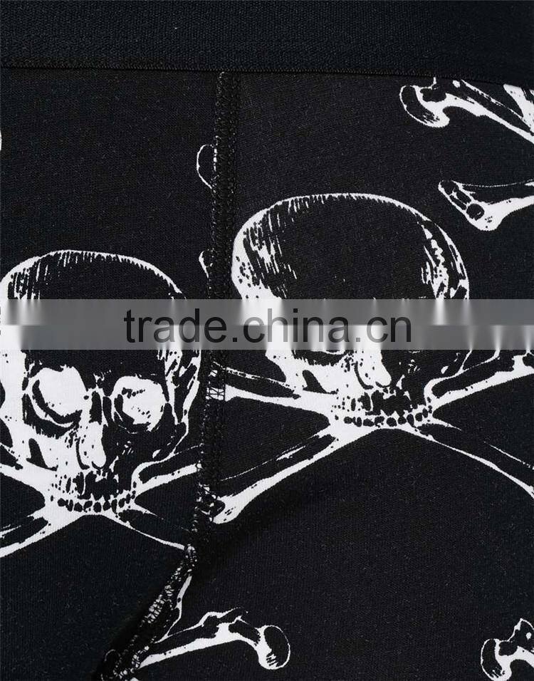 Wholesale custom cheap boxer briefs skull print cool boxer/ brief for men