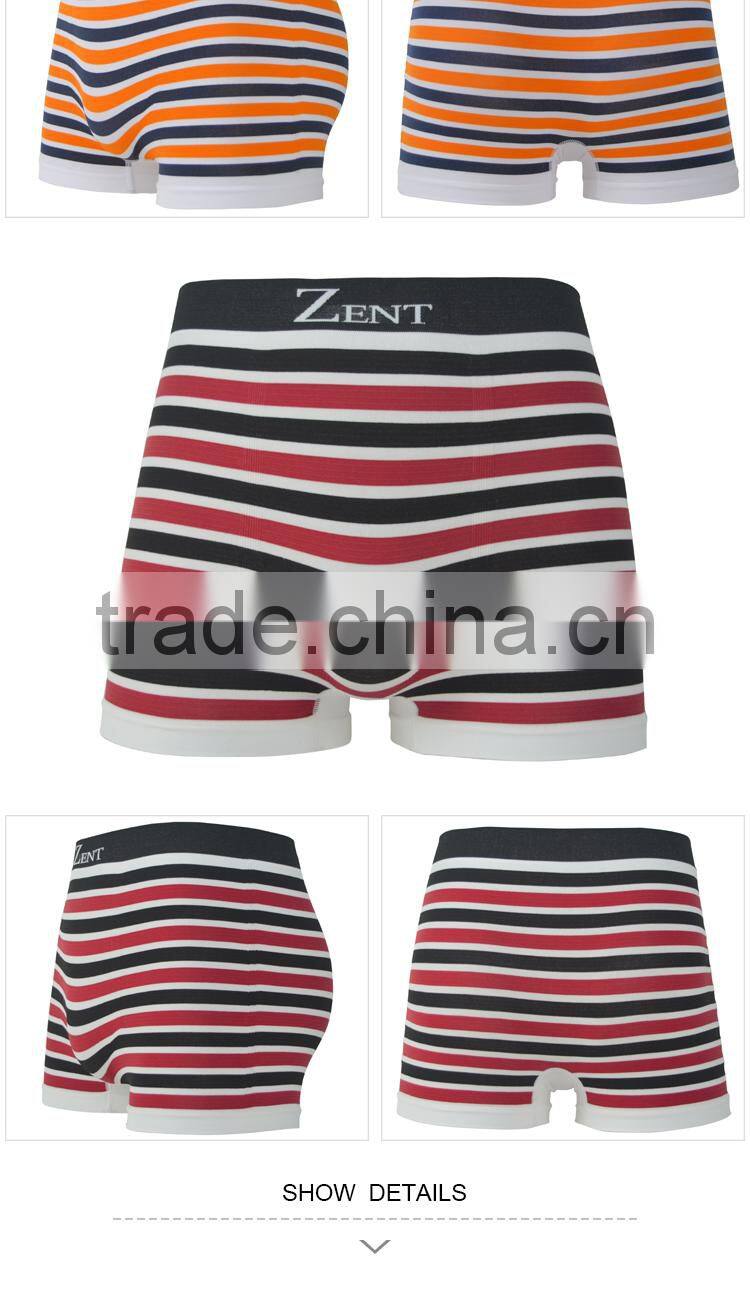 HSZ-0013 MENS boxer shorts with colorful stripes swim flat briefs handsome for man