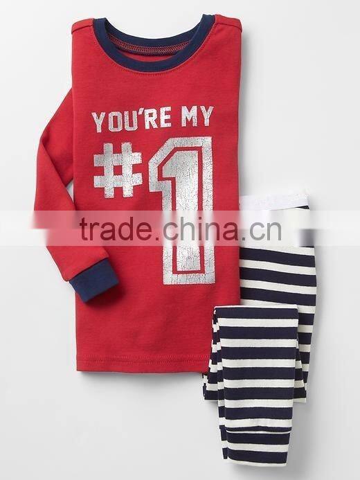 Boys number one printed pajama set