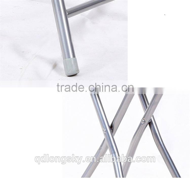 LS-9009A Portable Soft round seat metal folding chair metal foldable chair