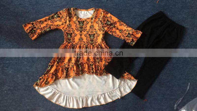 Halloween Frock Design Pumpkin Boutique Girls Outfit
