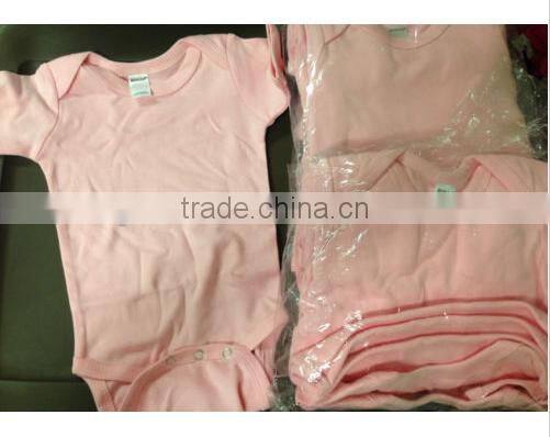 2014New Fashion Design Baby Boutique Hot Sale Summer Baby Cotton Bodysuit pink Short Sleeve Baby Bodysuit Romper