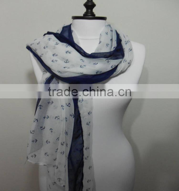 New design woman fashion anchor Shawl Beach Scarf