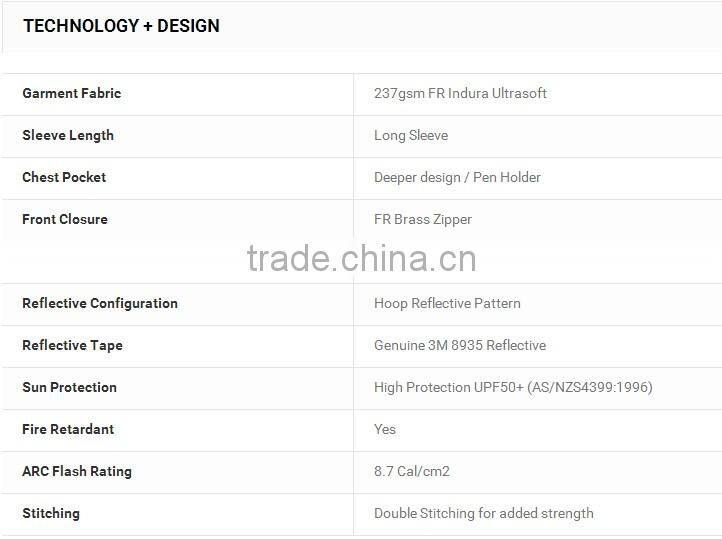 fire retardant indura ultrasoft coveralls with reflective tape