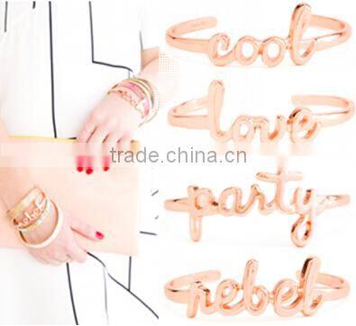 ALIBABA WHOLESALE ROSE GOLD PLATED CUFF bracelet