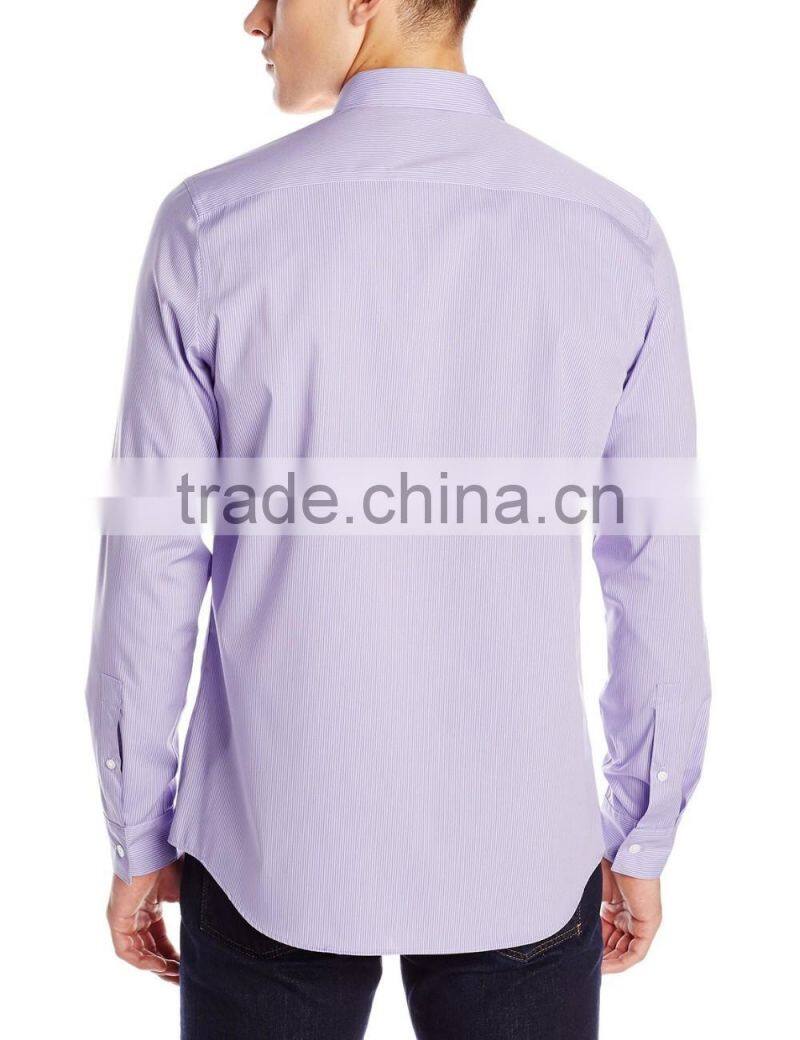 Mens long sleeve solid color poplin oxford shirt