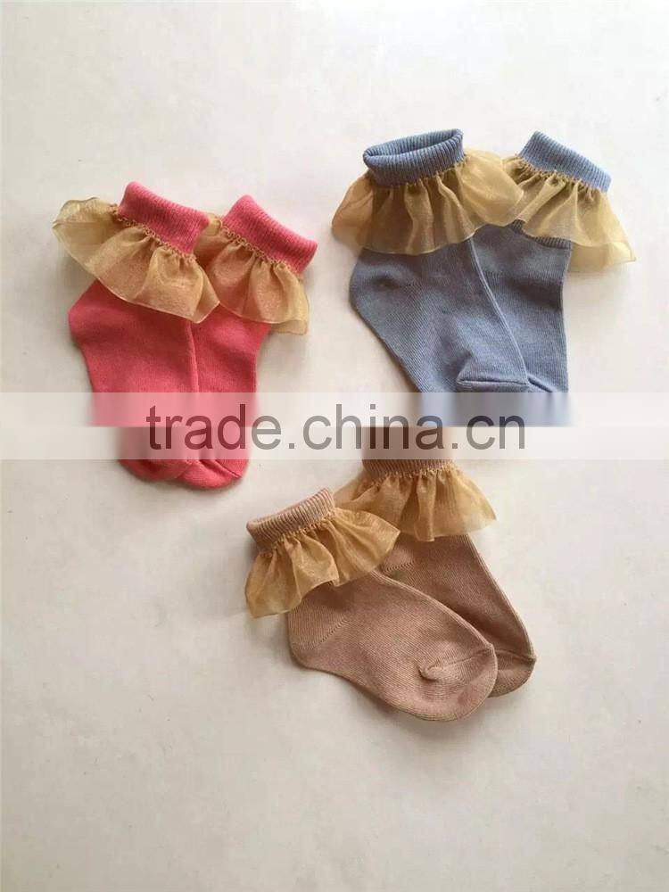 2016 Spring and summer Korean children cotton lace socks