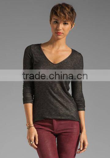 Ladies Leather Trim Tunic