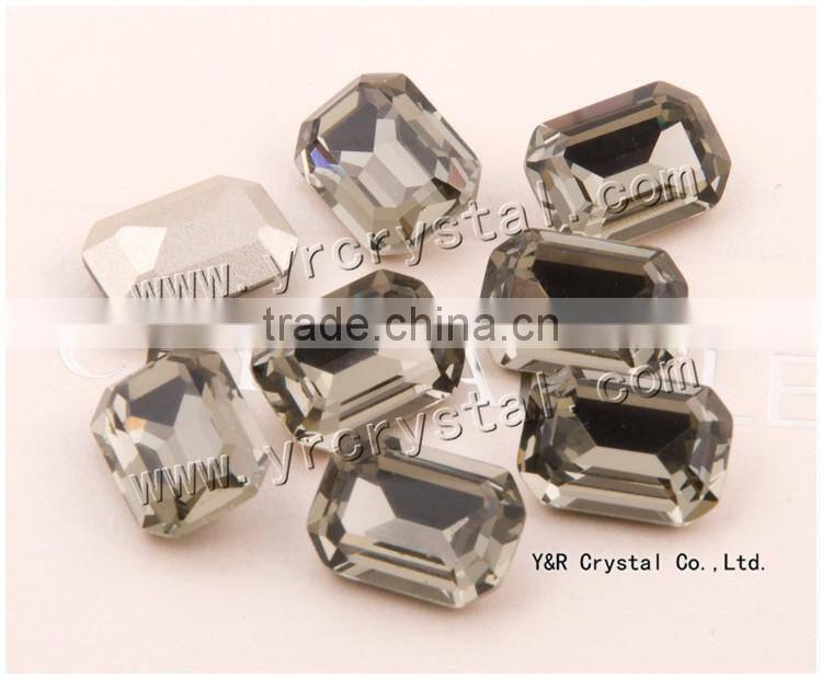 4610 fancy cut fancy crystal glass stone 10*14mm octagon crystal for apparel
