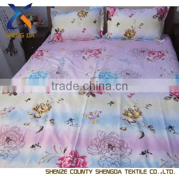 100% polyester printed bed sheet fabric