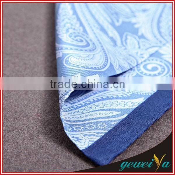 Bule Flower Style Custom Printed Handkerchief