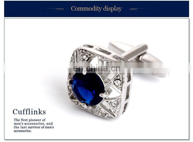 Sparkling Luxurious Diamond Stone Unisex Shirt Jewelry Cufflinks Brand