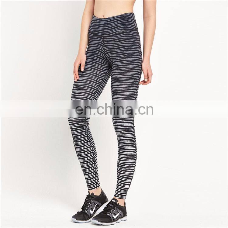 High rise cute striped legging for winter